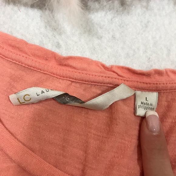 Textured Peach Lauren Conrad Top - Picture 2 of 3